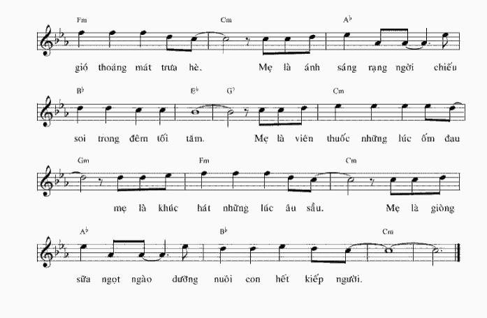 Sheet nhạc Huyền Thoại Mẹ Dấu Yêu 2